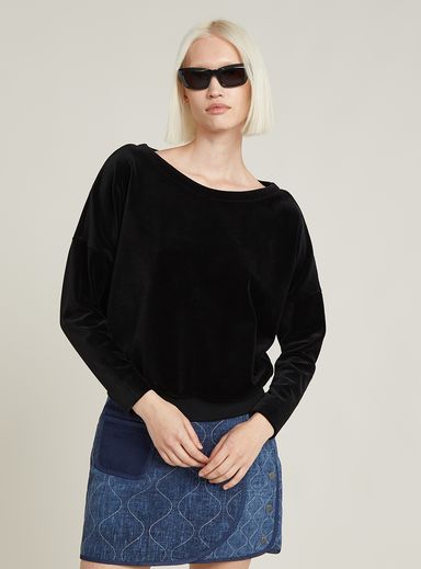 Batwing Velvet Loose Sweater